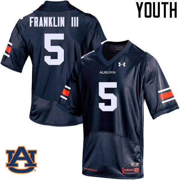 Youth Auburn Tigers #5 John Franklin III College Football Jerseys Sale-Navy